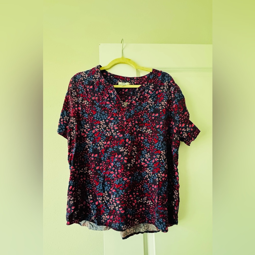 Croft & Barrow Multicolor Floral Blouse - Picture 6 of 8